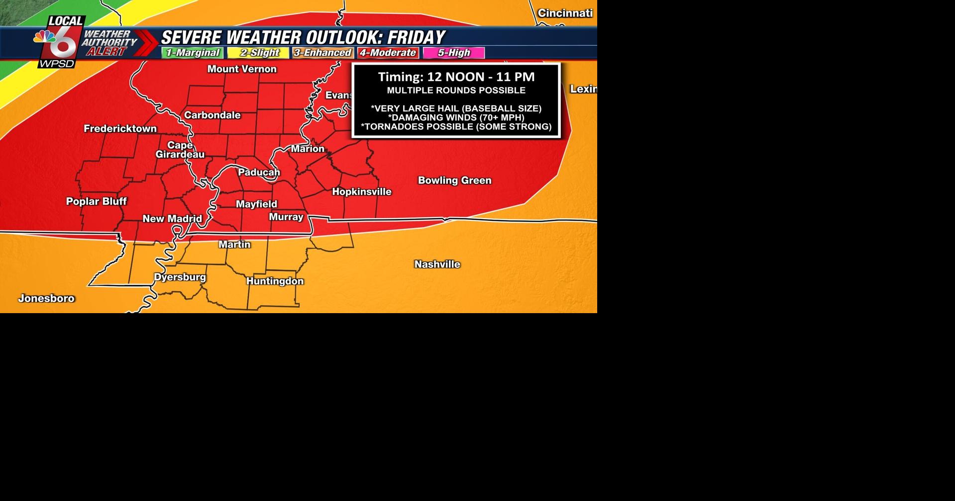 Severe weather risk upgraded to moderate ahead of Friday's storms ...