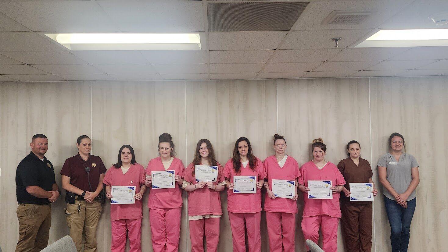 Inmates celebrate graduation from jail #39 s Apprentice Garden Program