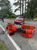 Two injured, one ejected from motorcycle in Graves crash