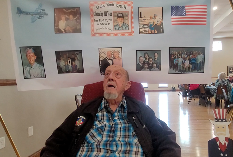 World War II veteran celebrates 100th birthday surrounded by friends ...