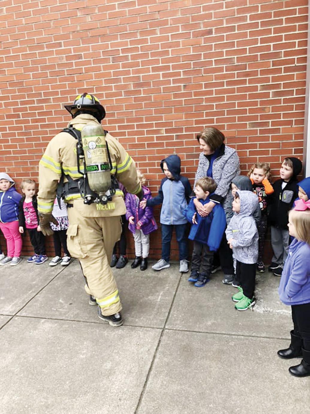 PFD firefighters visit PES News
