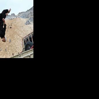 Steep mountainside offers respite for daring Afghans