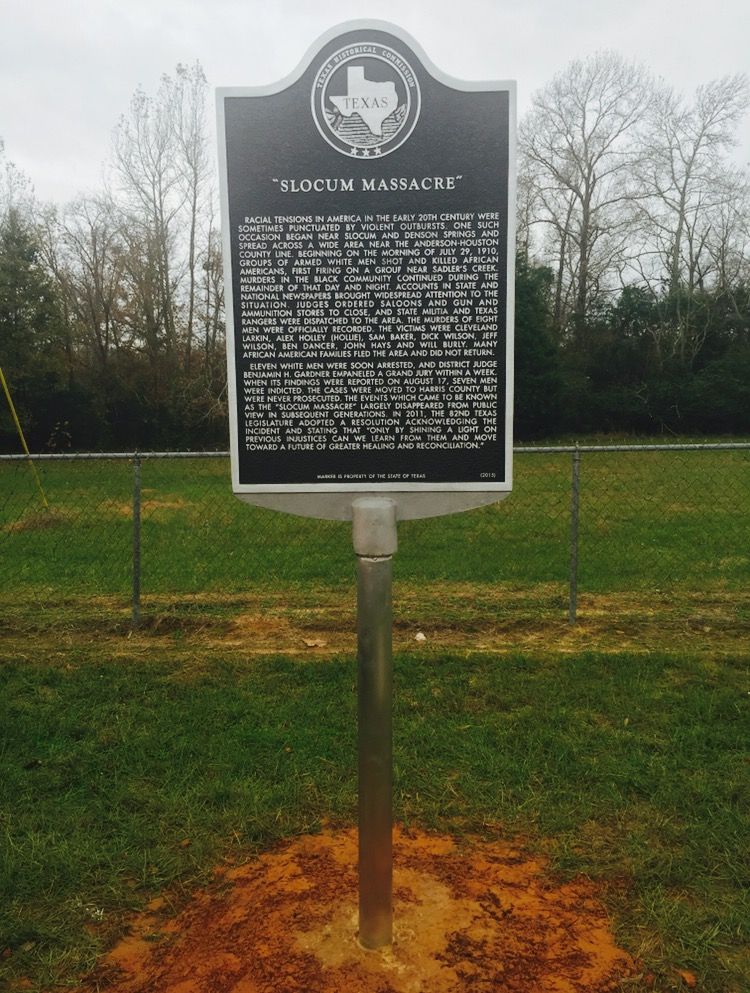 Slocum Massacre marker unveiled | News | palestineherald.com Slocum Massacre marker unveiled | News | palestineherald.com