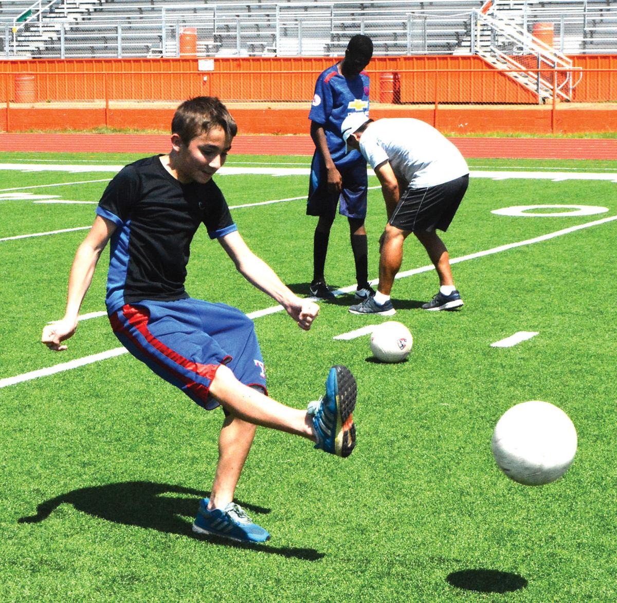 Getting their kicks at Westwood Soccer Camp Sports