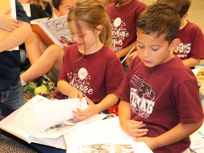 PISD Kindergarten students read Olympics book