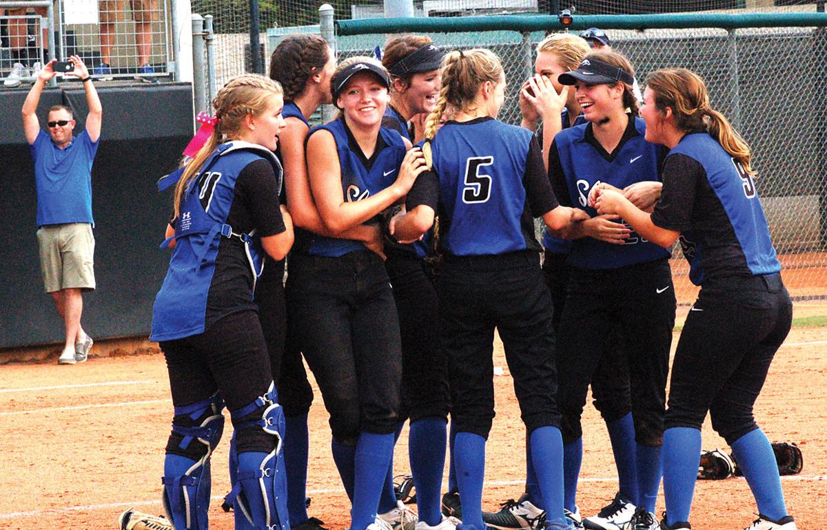 SLOCUM SOFTBALL WINS IT ALL Lady Mustangs crush Hermleigh 100 to win