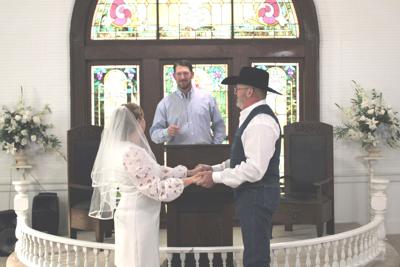 Greg Rush and Frances Davis exchanged vows