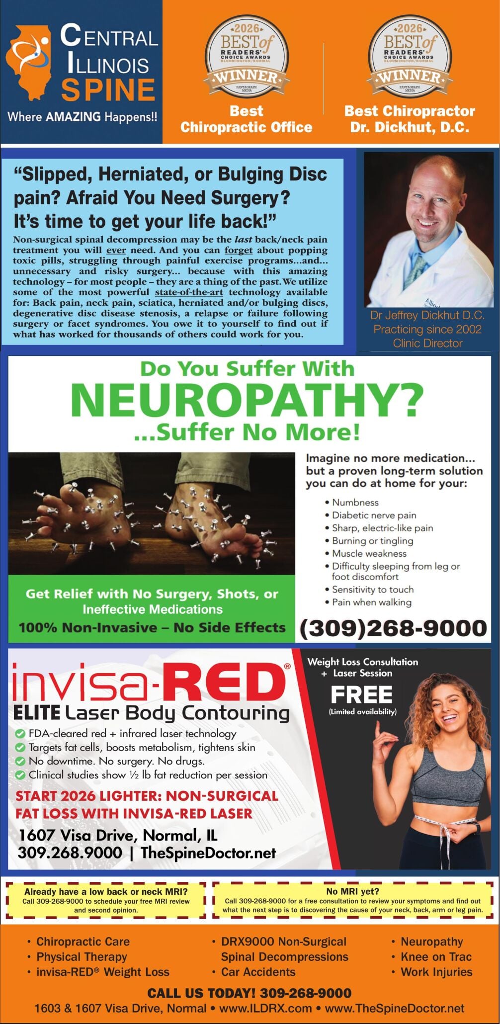 Central Illinois Spine - Ad from 2026-10-11