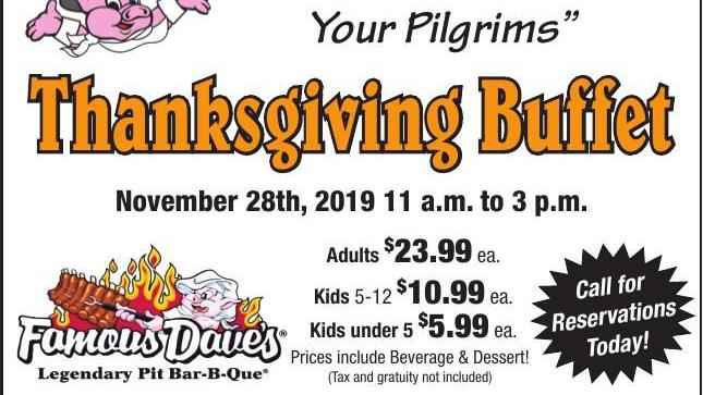 Famous Daves Thanksgiving Buffet Good To Eat Pantagraph Com