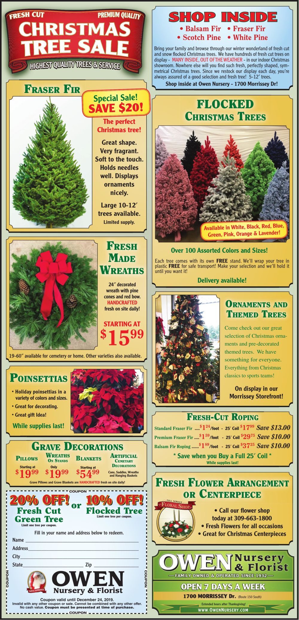 Owen Nursery - 11.21.19 Christmas ad | Lawn Care & Gardening ...