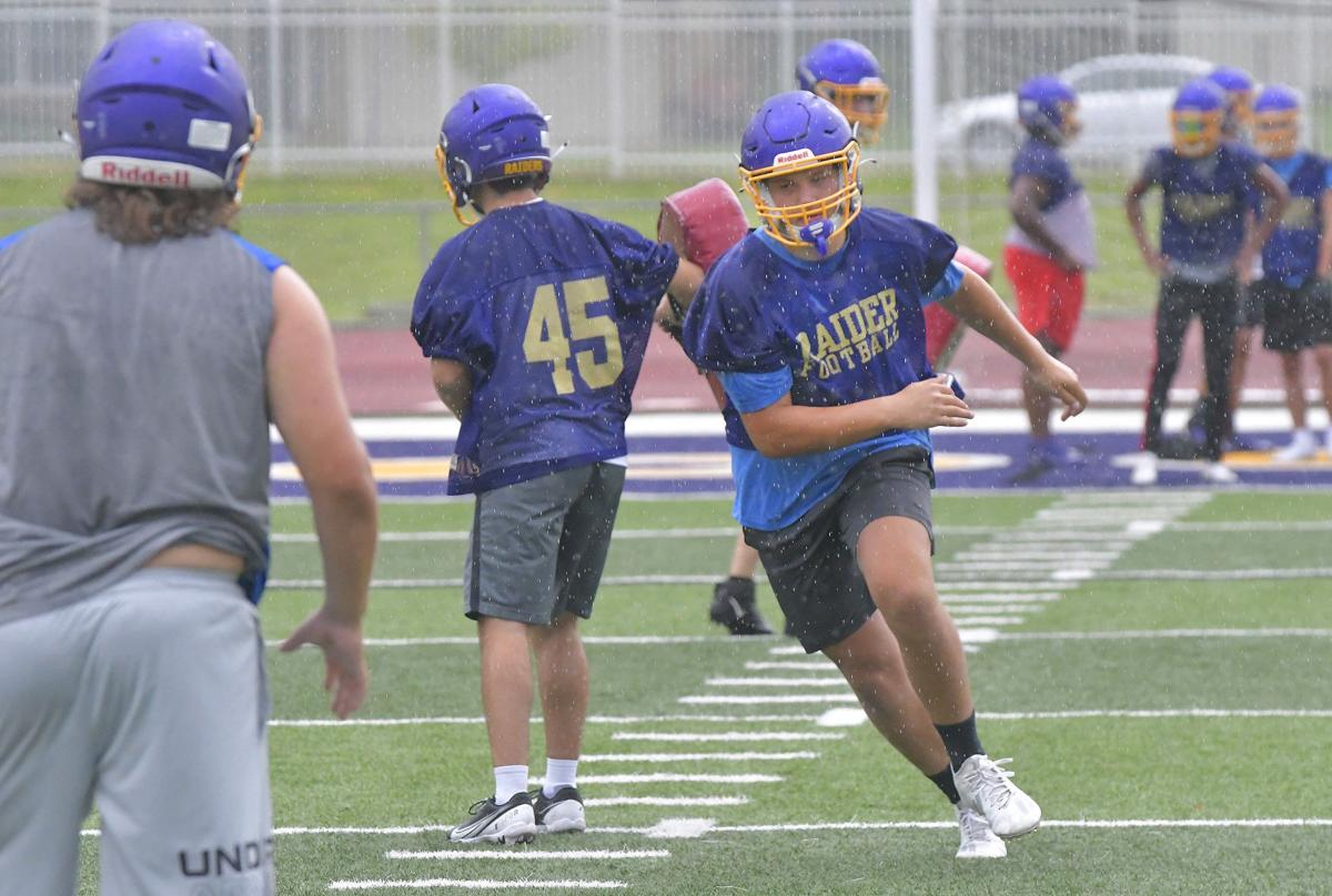 Photos First day of practice for Bloomington high school football teams