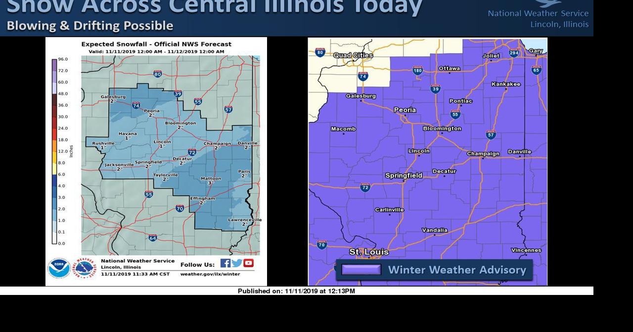 No snow but deep-winter cold expected Tuesday in Central Illinois