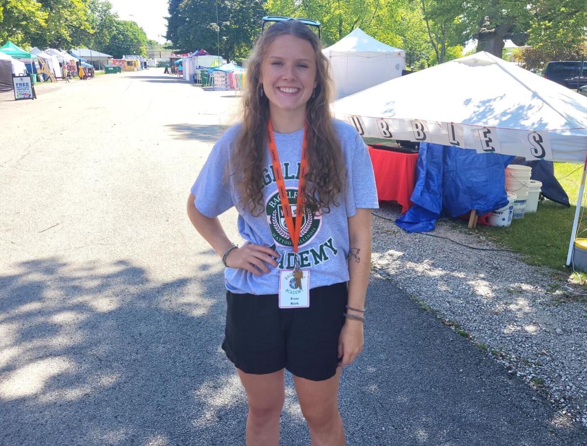 Illinois State University student exploring career options as Bagelfest