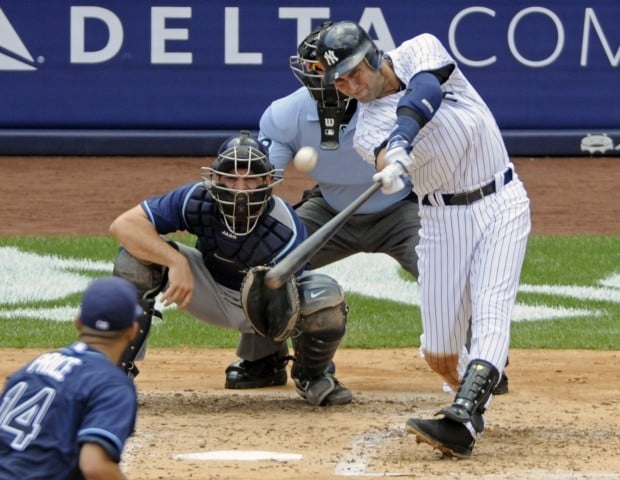 Jorge Posada New York Yankees Autographed 8 x 10 Swing