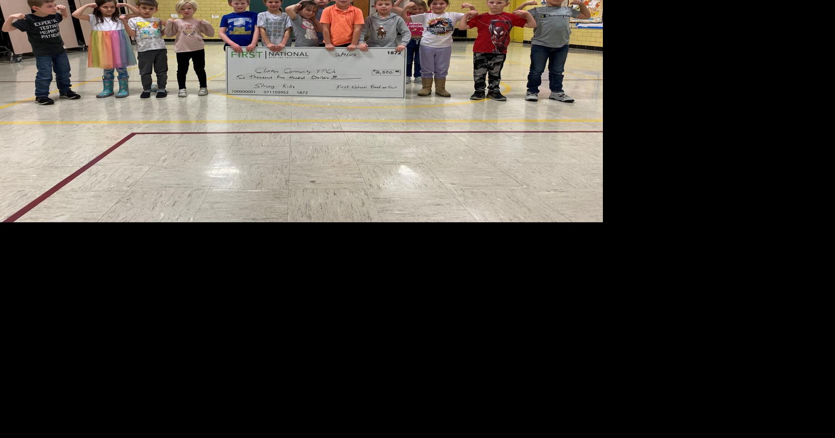 First National Bank donates to Clinton YMCA; Country Financial gives to