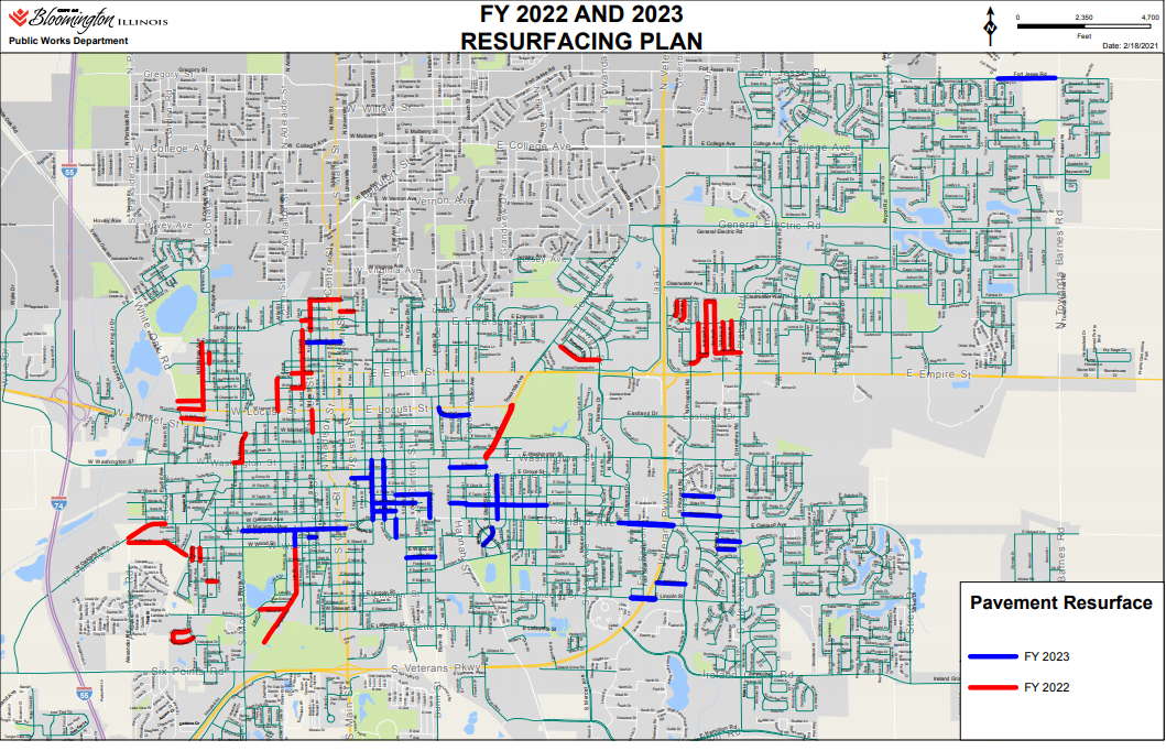 Chicago Street Resurfacing Map 2022