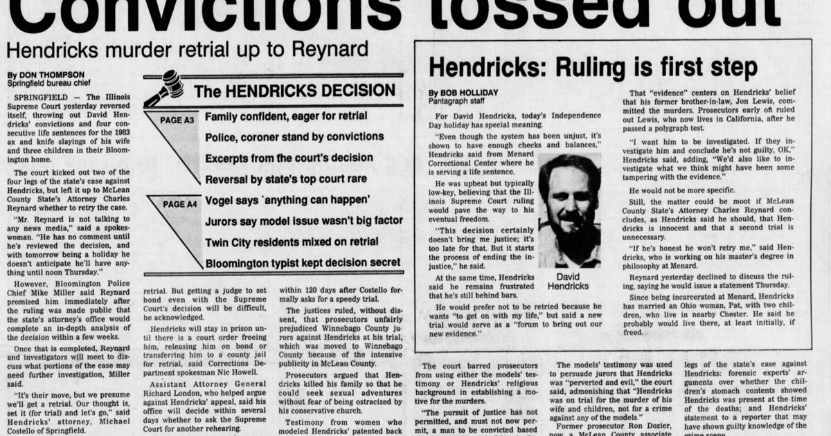 July 4, 1990: David Hendricks' convictions tossed out by Illinois ...