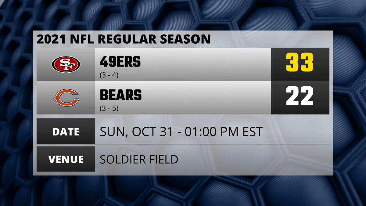 49 Ers @ Bears Game Recap for SUN, OCT 31 - 01:00 PM EST