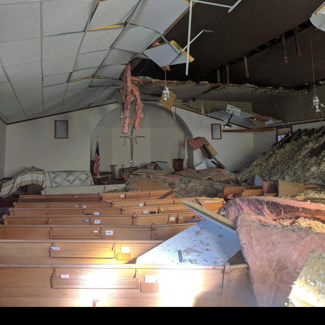 Church Ceiling Collapse Displaces Ellsworth Congregation