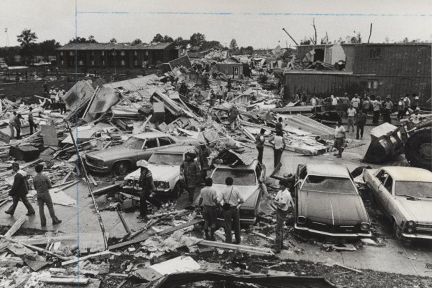 Searching the rubble