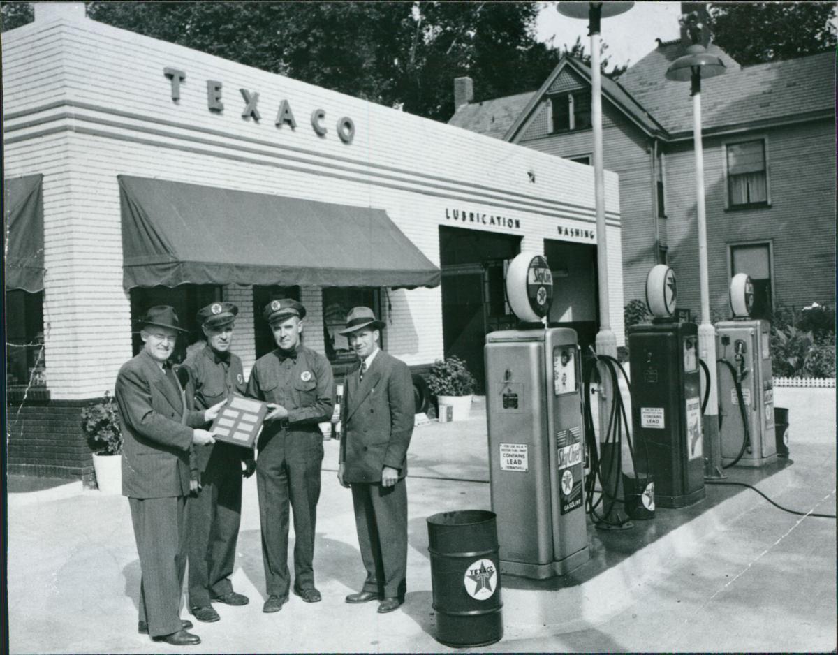 Vintage Texaco Trash Can: 1950's Era Collectible Gas Station