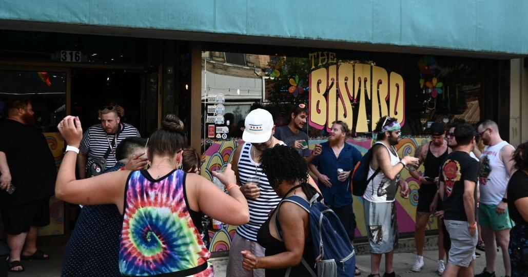 Pride Fest in Bloomington all downtown in love