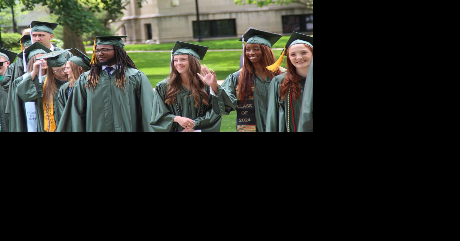 Hundreds of graduates leap into Illinois Wesleyan University commencement