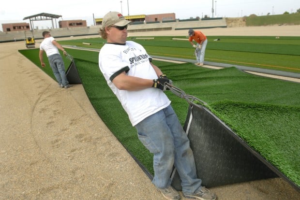 Sprinturf Being Installed At Corn Crib Baseball Pantagraph Com