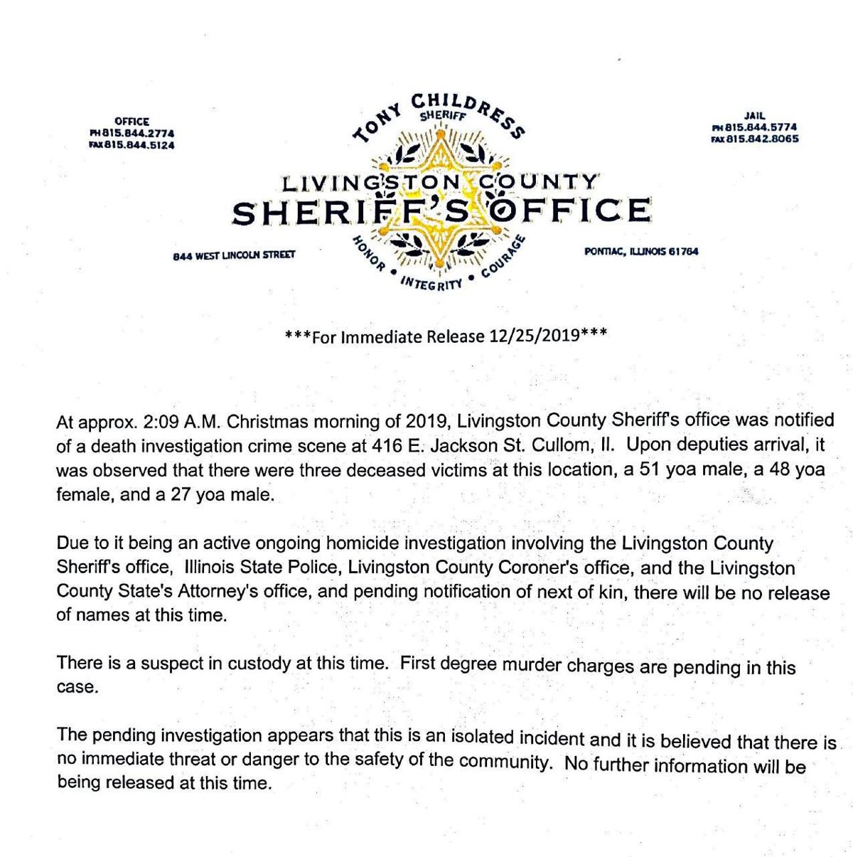 Sheriff's office statement