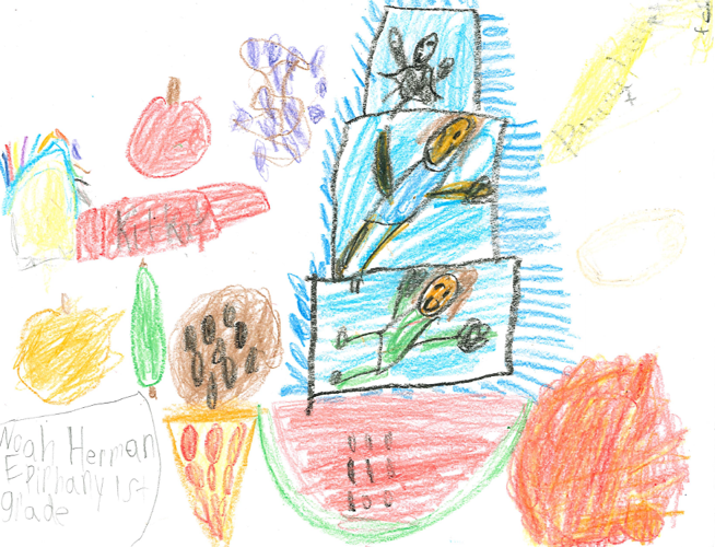 Noah Herman, grade 1, Epiphany (food).png