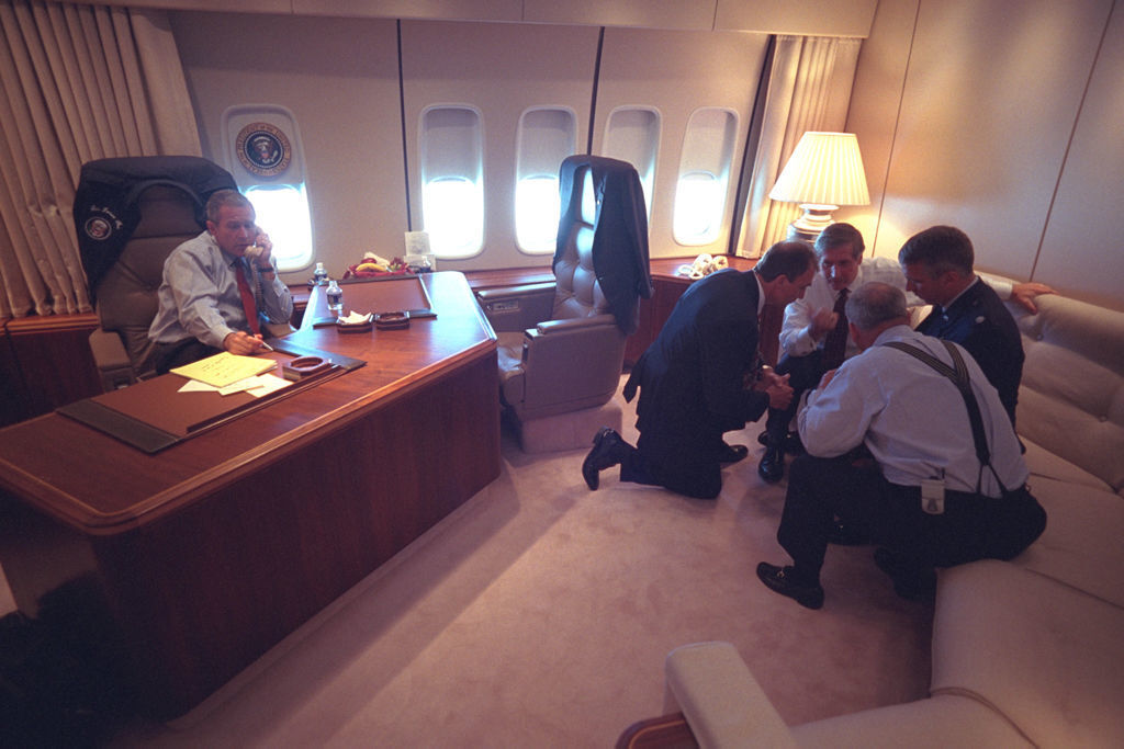 Did Air Force One fly over Central Illinois on 9 11
