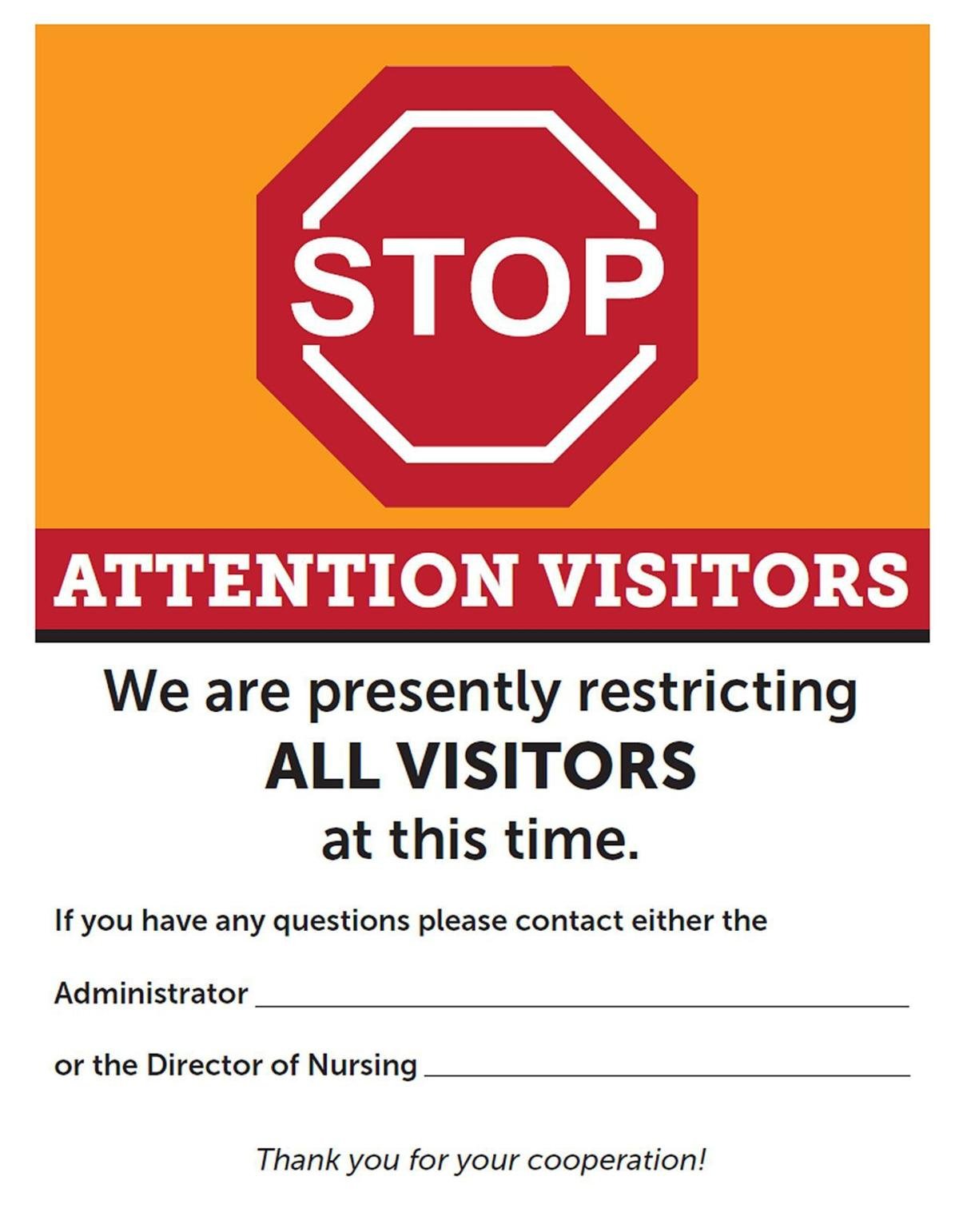 nursing homes impose visitor staff restrictions heritage allowing no