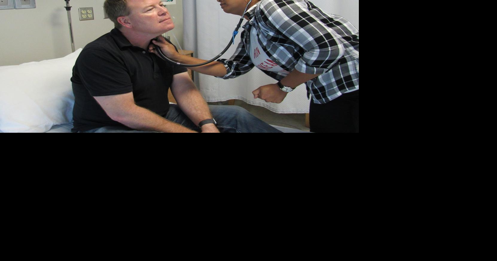 Heartland nursing grad volunteers as 'patient' for students