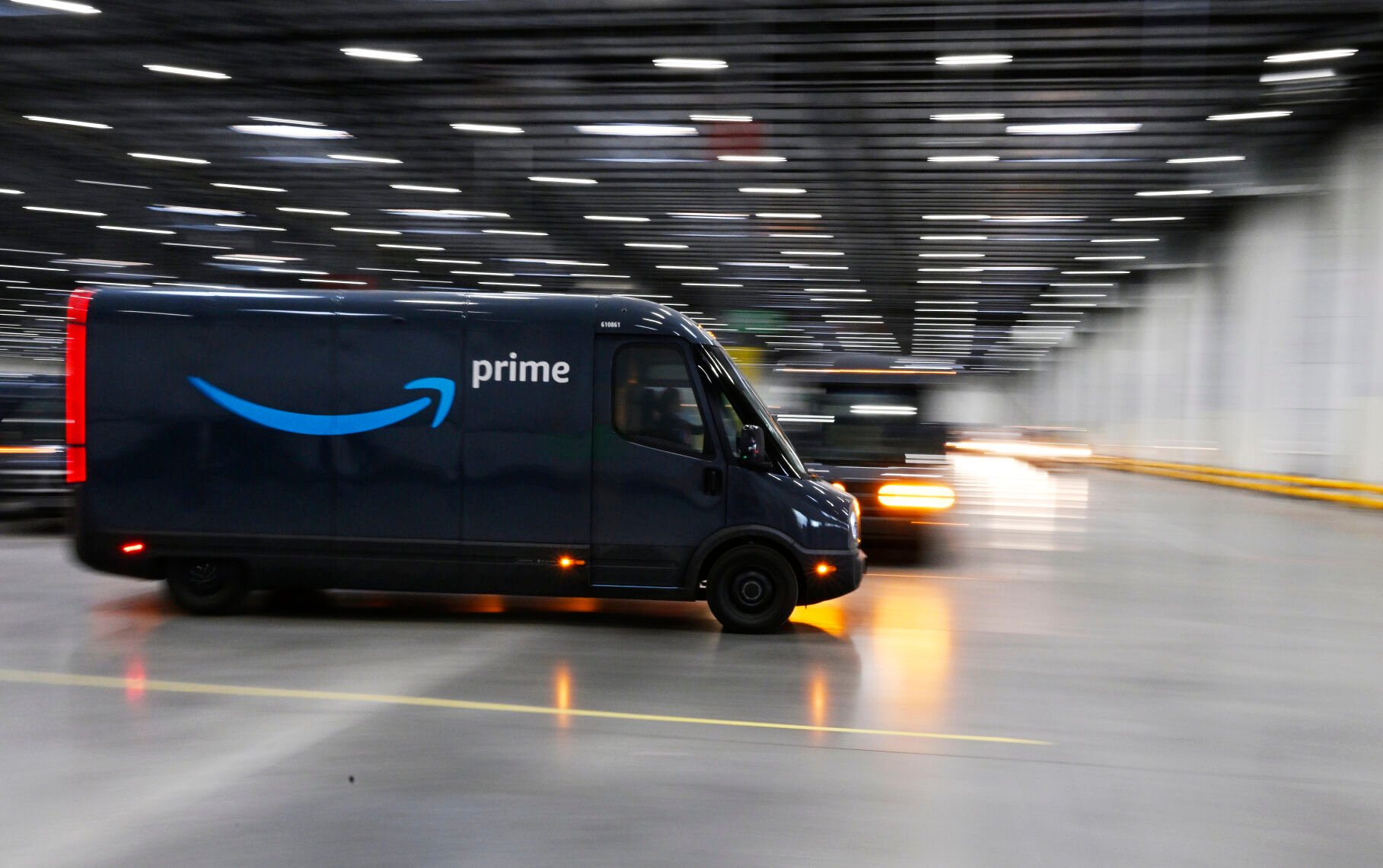 Inside one of the 300 Rivian made Amazon vans on Seattle streets