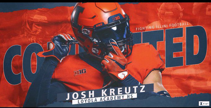 Illinois football gets verbal pledge from Josh Kreutz, son of