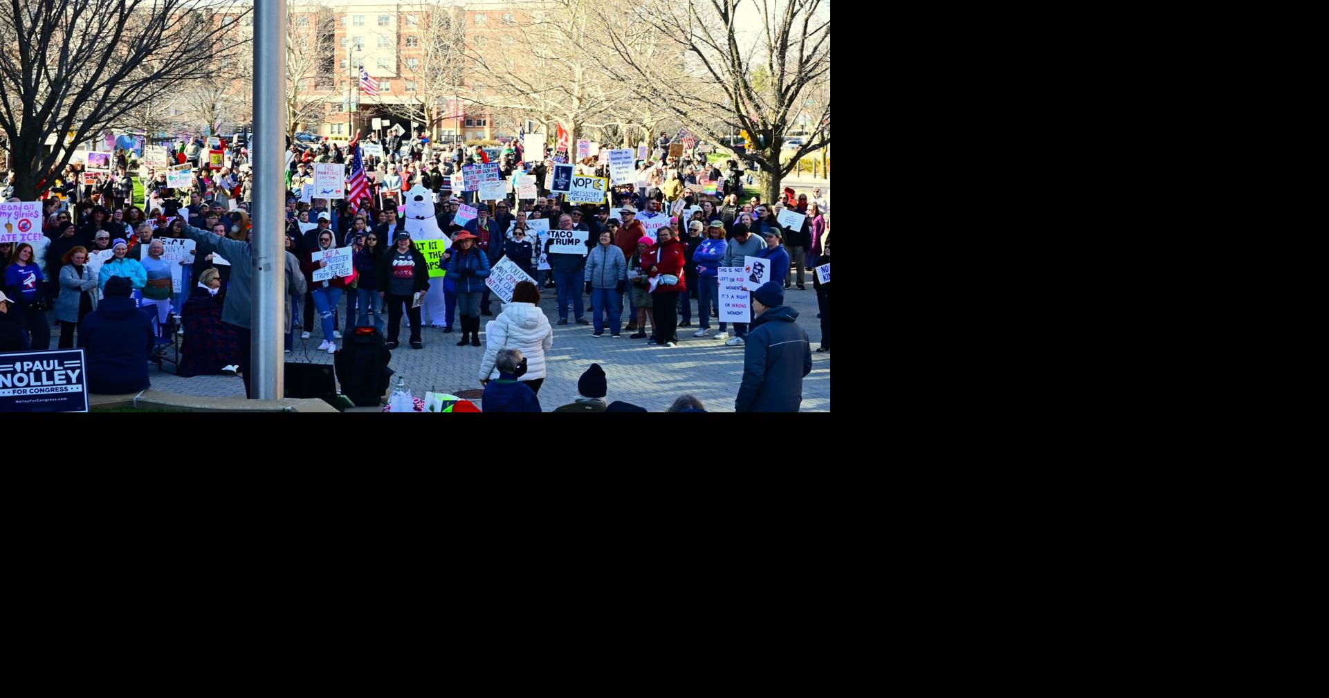 No Kings protest in uptown Normal draws hundreds