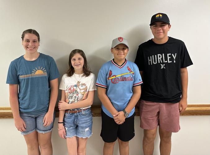 08.14.23 Jr Vol App Lunch  Grace Blunier Mady Hummel Charlie Bertschi Jonah Sauder not pictured Reese Magnuson.jpg