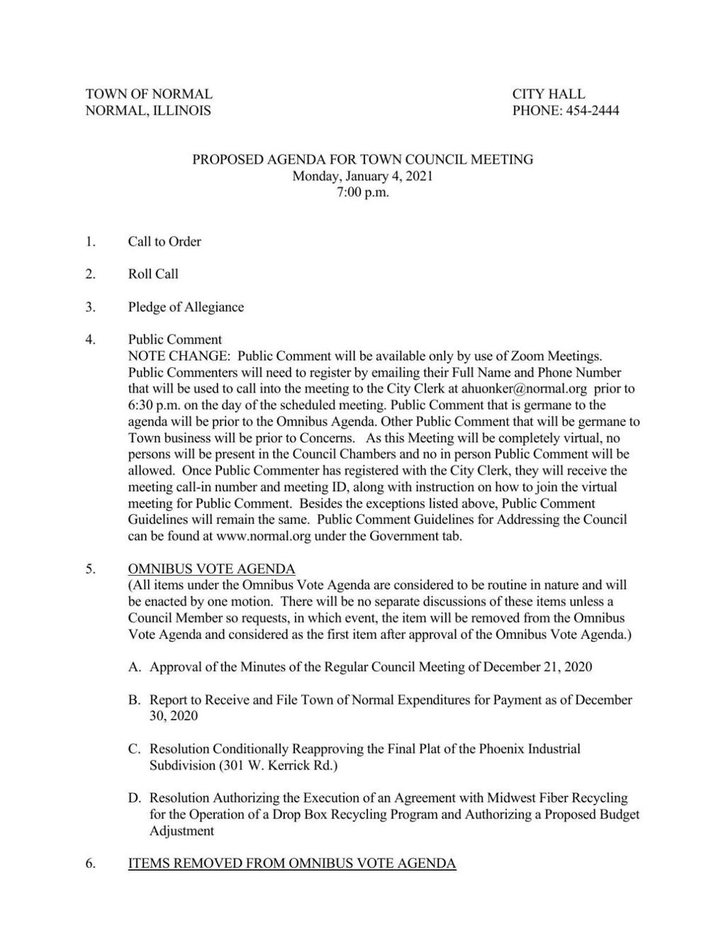 Watch Now Normal Council Approves Contract With Midwest Fiber Recycling Politics Pantagraph Com