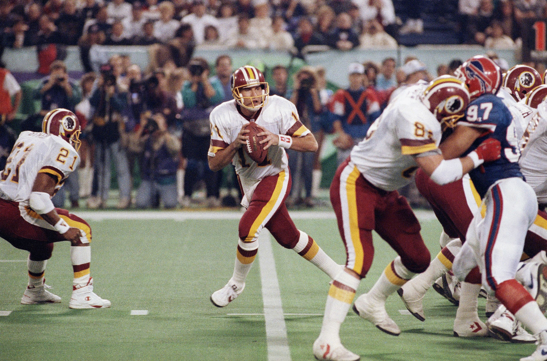 26. Super Bowl XXVI QB Mark Rypien Washington Redskins