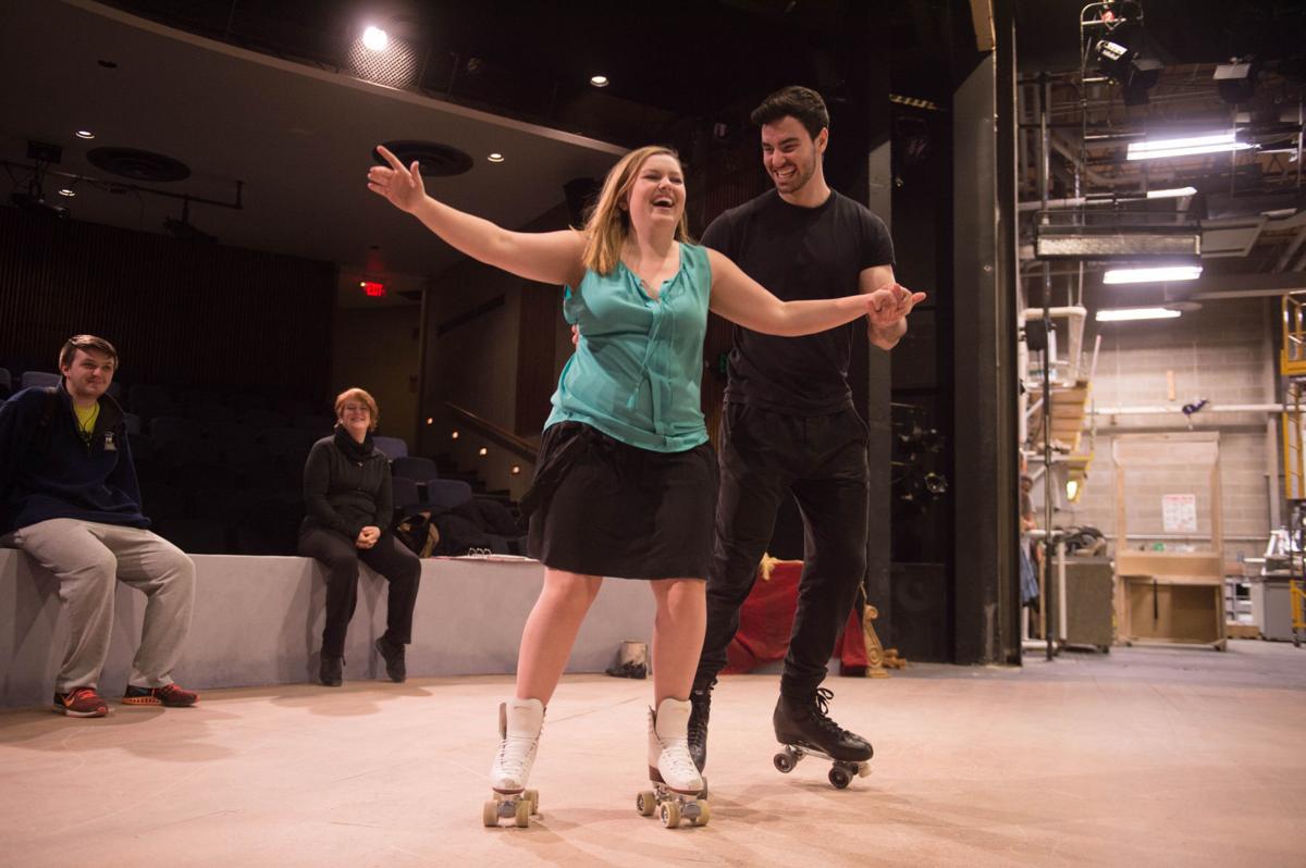 All singing/skating: Here they are in 'Xanadu' on IWU ...