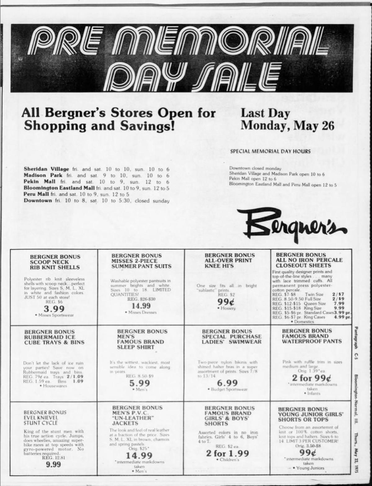 From The Archives Bergner S At Eastland Mall Local News Pantagraph Com