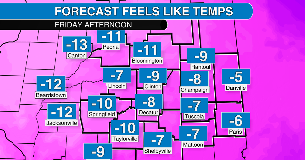 Forecast: Snow, then brutal cold for central Illinois