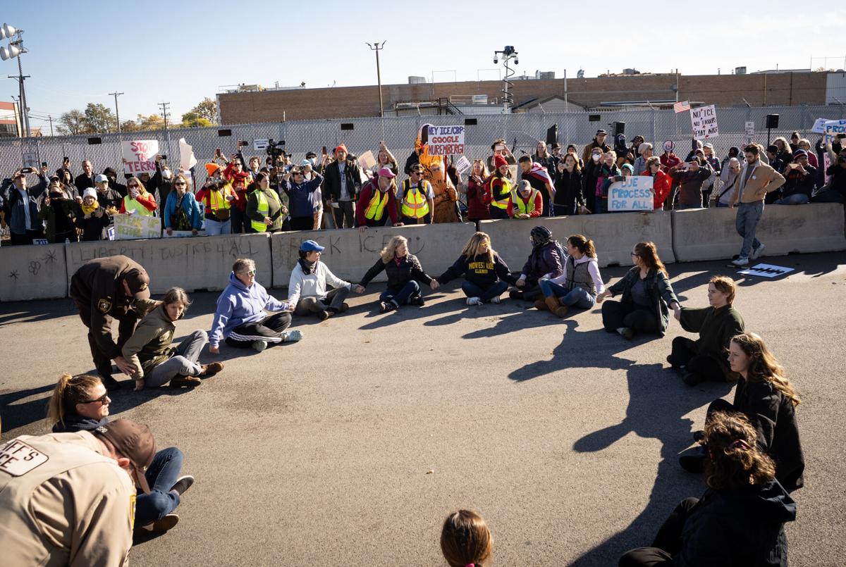 14 arrested during protest at ICE center in Broadview; clergy denied ...