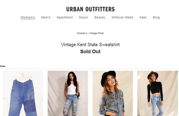 Kent State scolds Urban Outfitters’ red-splattered sweatshirt : Style ...