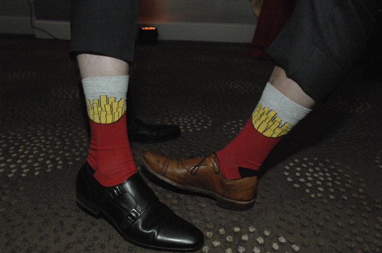 Greg Cook and Gabe Goldsmith fry socks