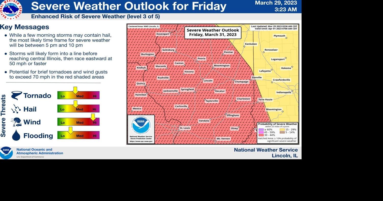 Severe weather headed for Central Illinois