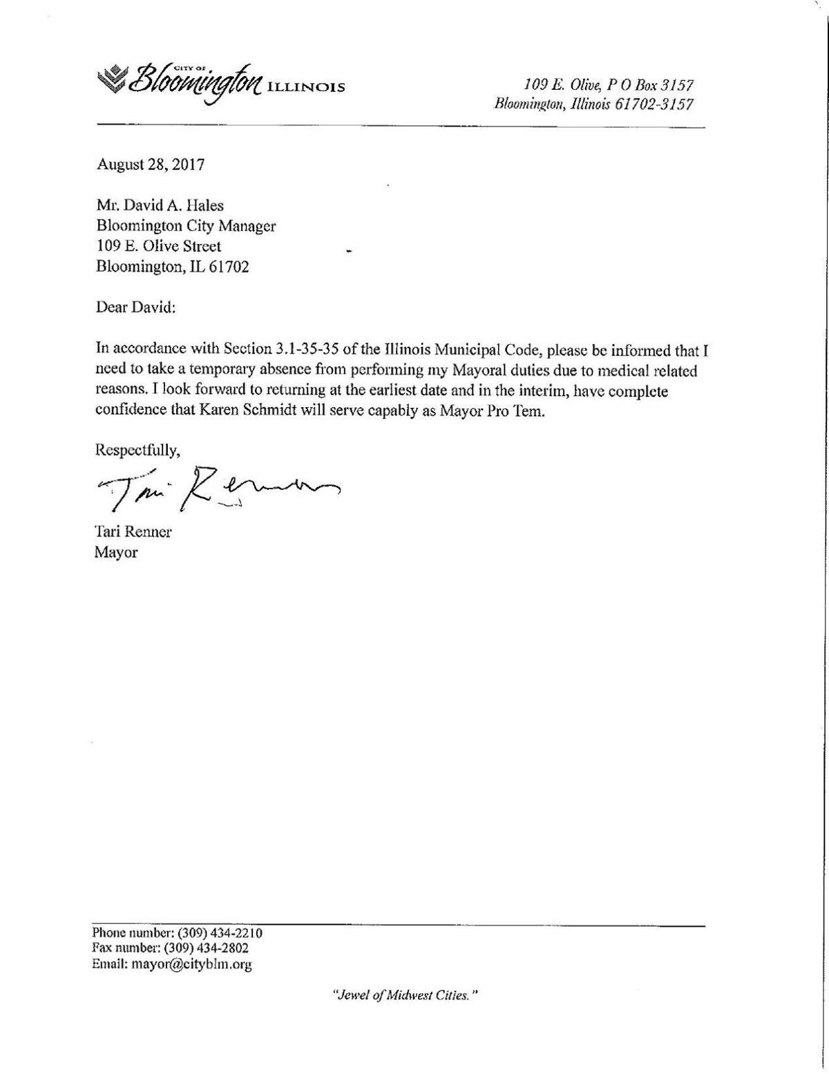 renner leave notification letter