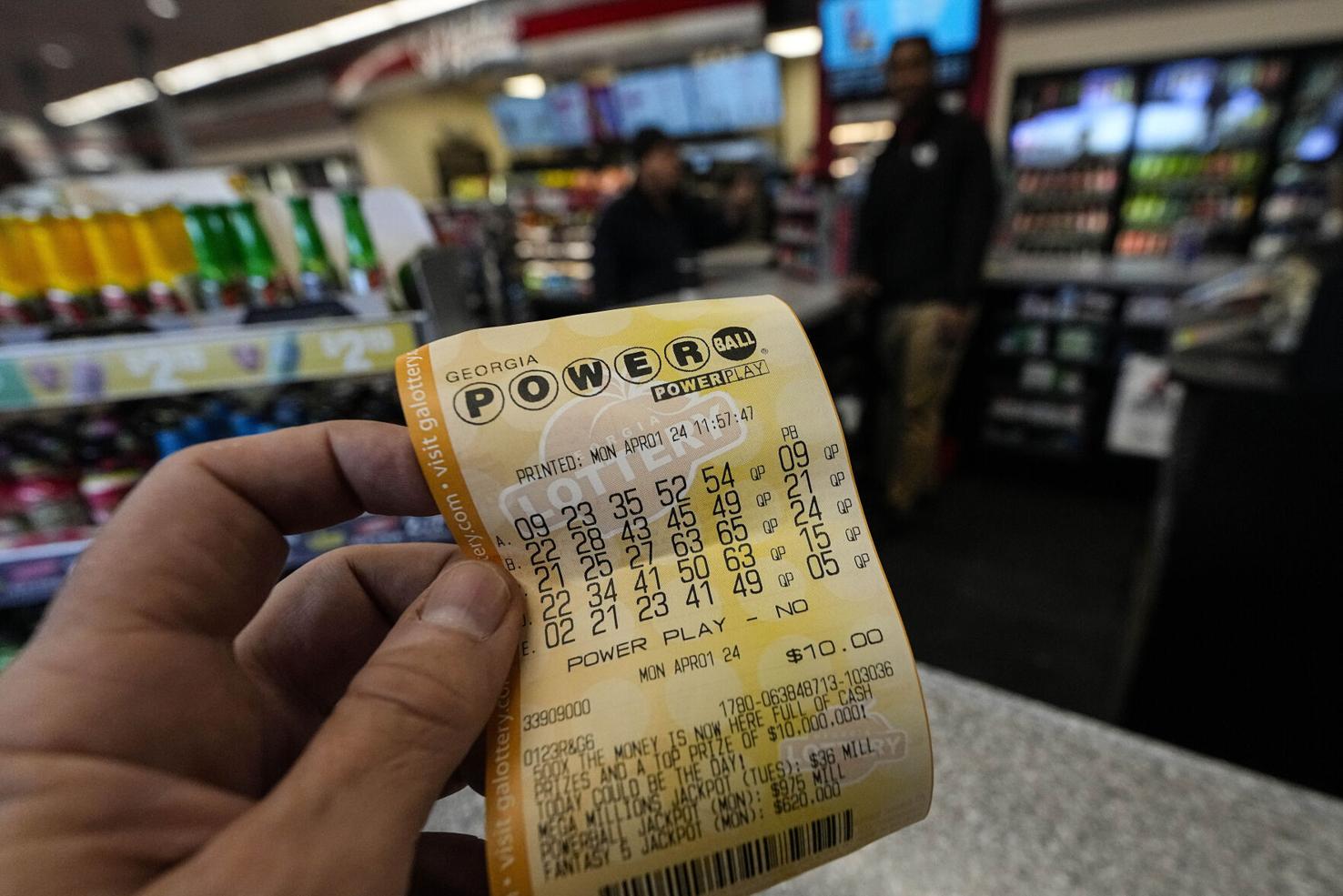 Powerball jackpot winning numbers for Wednesday, April 3