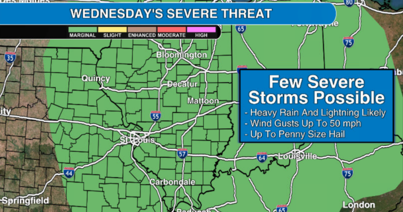 Watch now: Rain likely in central and southern Illinois Wednesday with a small chance of severe storms | Weather