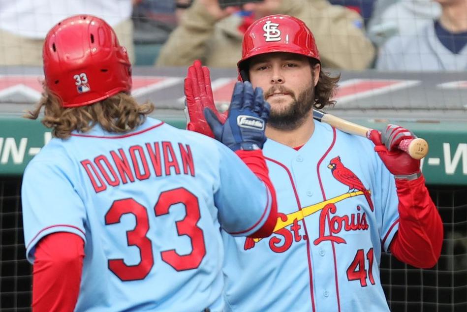 Cardinals' Alec Burleson ejected after blowing up on umpire whose